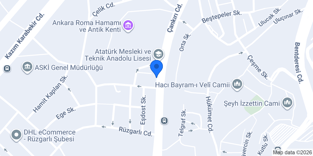 Taç Hotel - Ankara Ulus Otel konumu