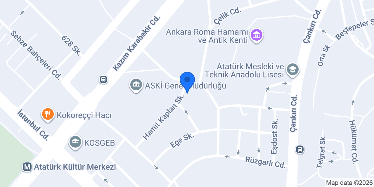 RAINBIRD Türkiye Distribütörü - Başkent Sulama Sistemleri Ltd. Şti. konumu