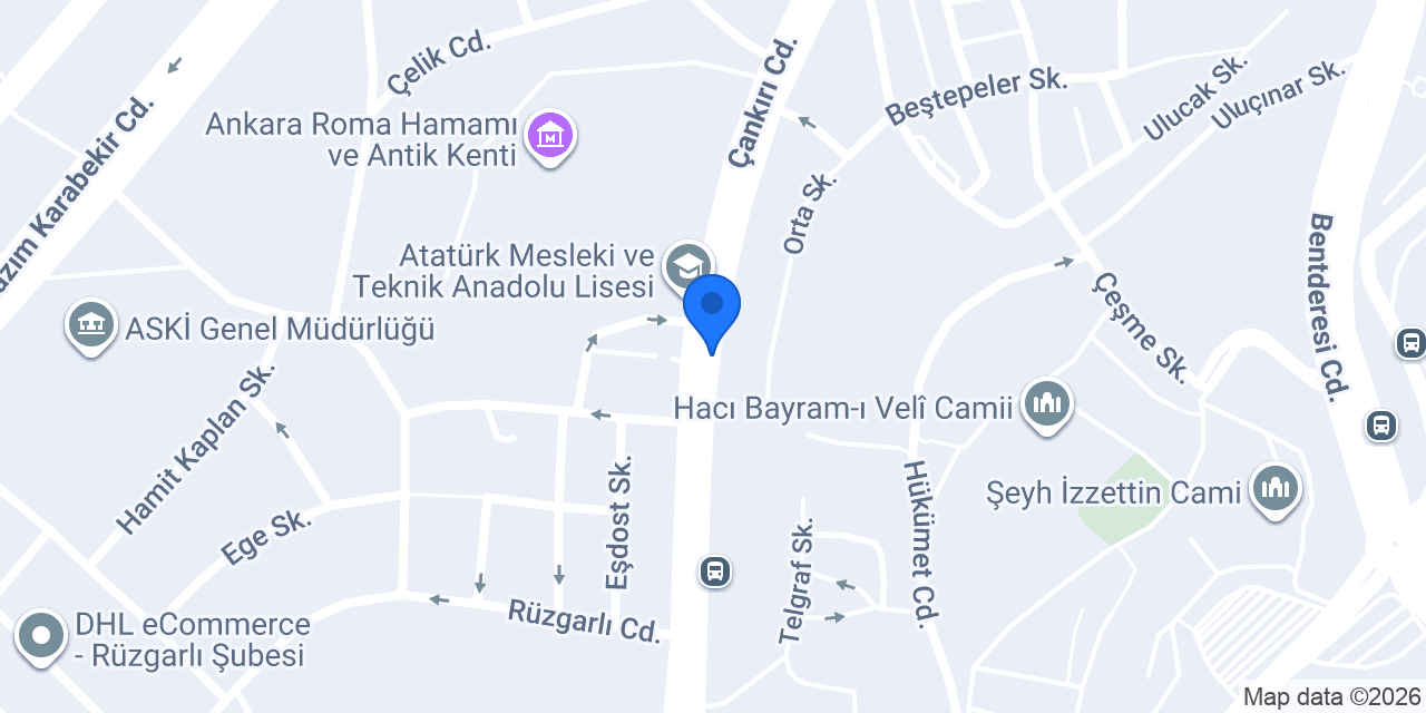 Sağlık-Sen Otel - Ulus konumu