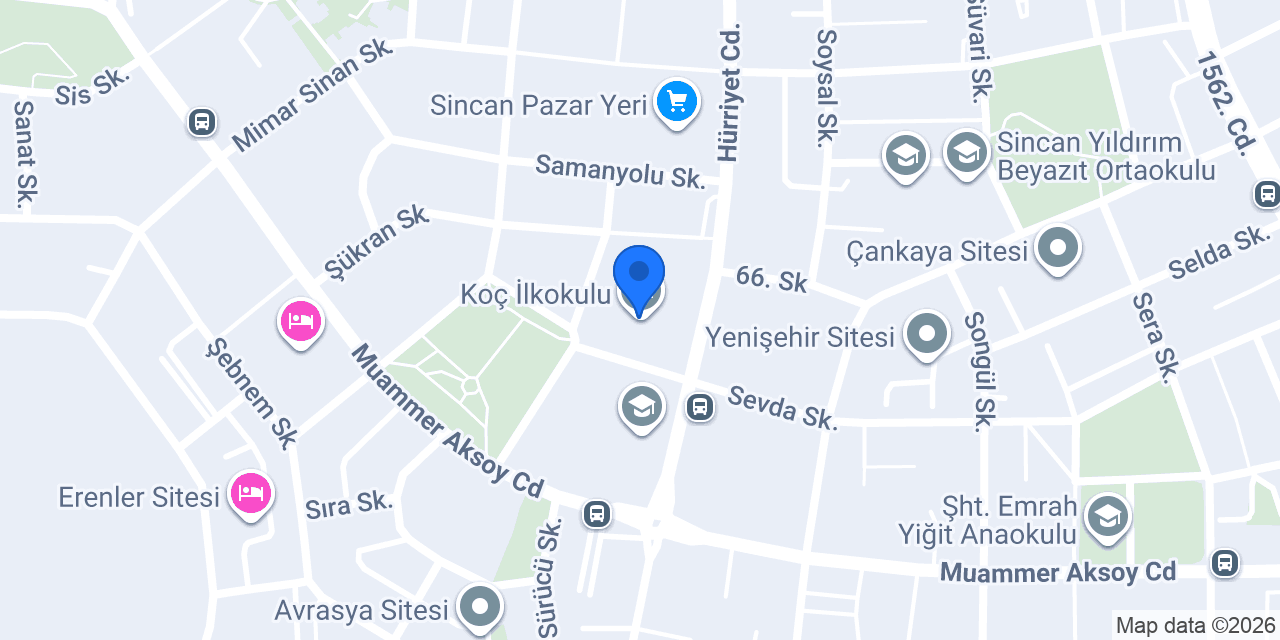 Koç İlkokulu konumu