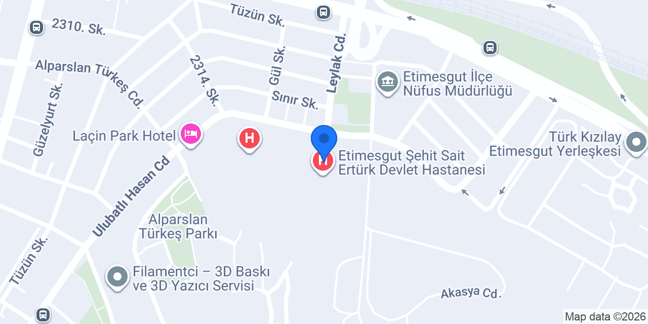 Op. Dr. Emin Yılmaz konumu