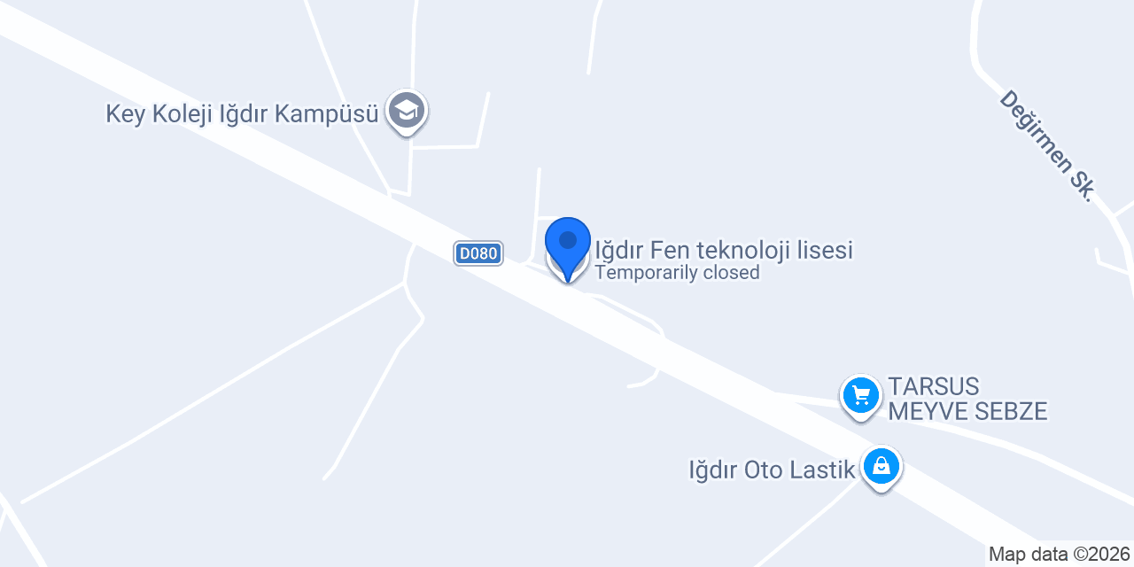 Iğdır Fen teknoloji lisesi konumu
