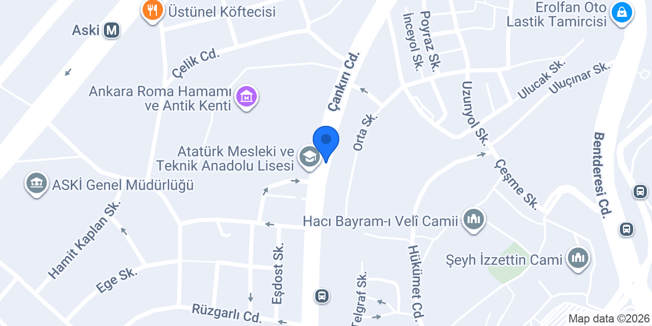 Öz Başkent Psiko-Teknik Değerlendirme Merkezi konumu
