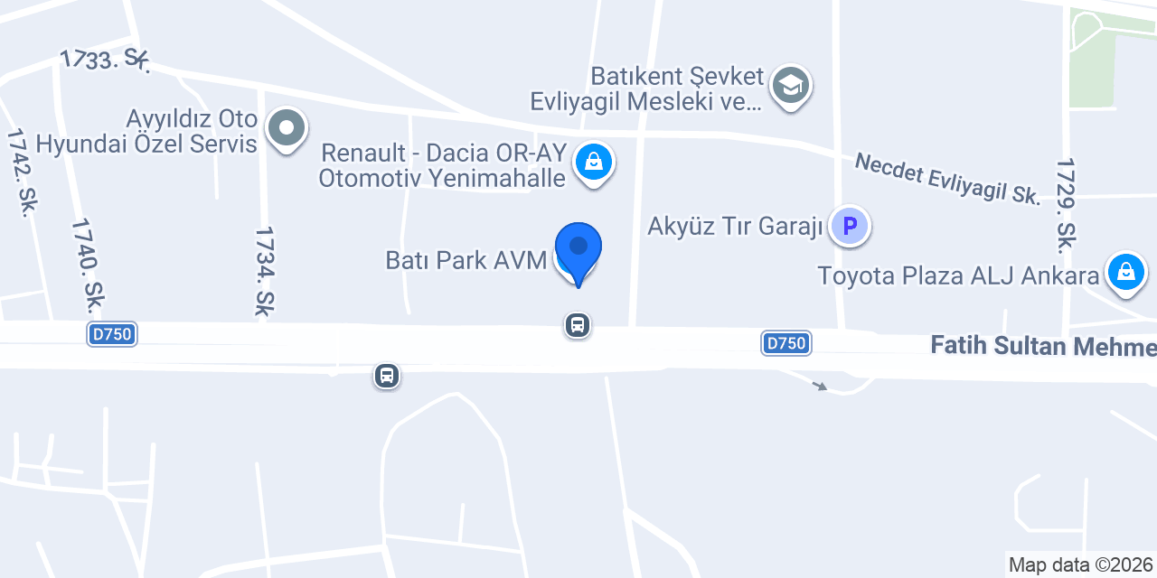 Weltew Home (İSTANBUL YOLU-BATIPARK AVM) konumu