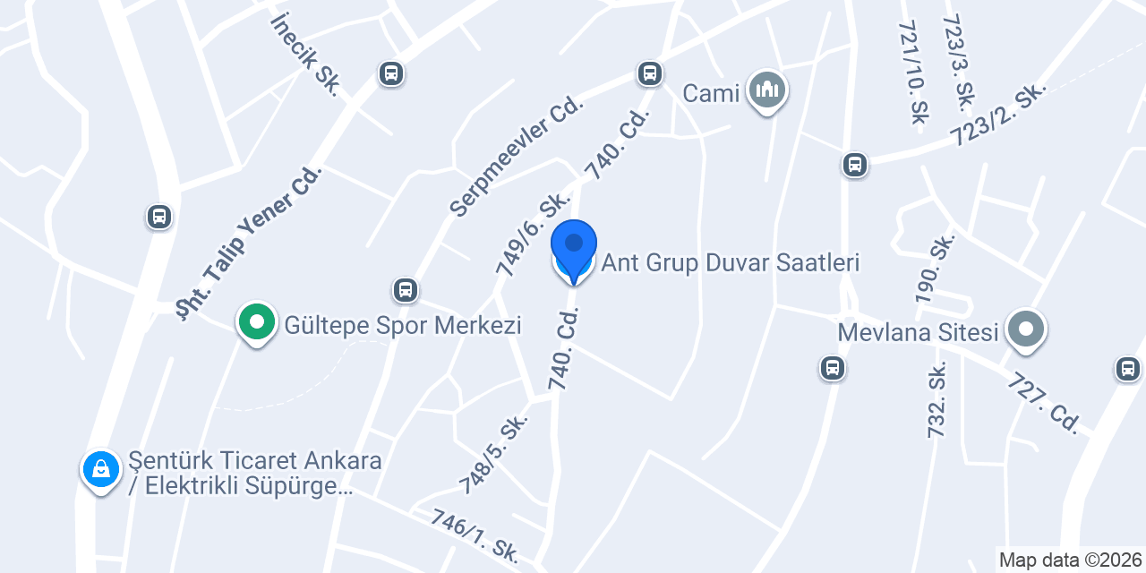 Ant Grup Duvar Saatleri konumu