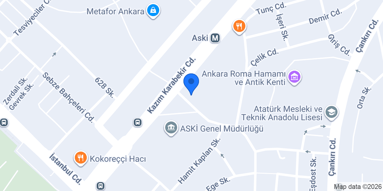 Tek Harita Mühendislik Planlama konumu