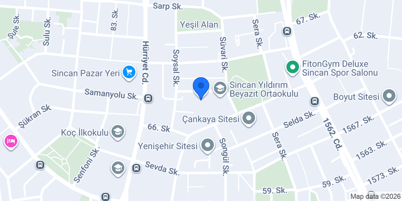 Sincan Borsa İstanbul İlkokulu konumu