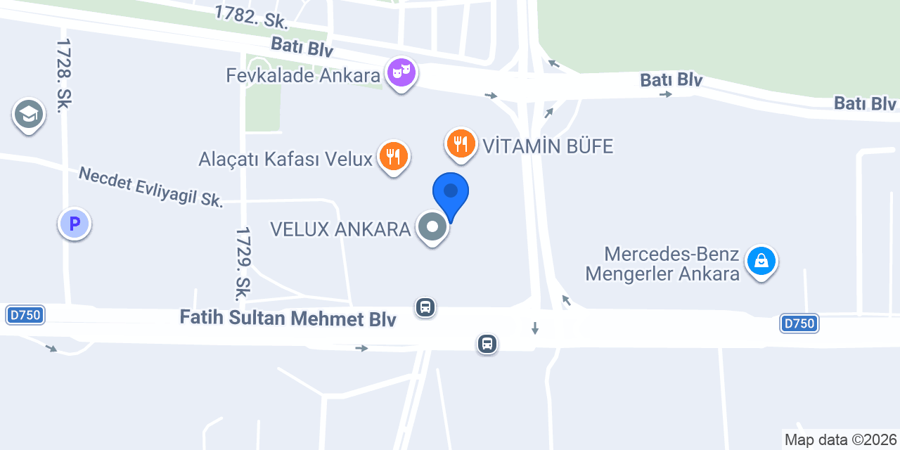 Roko Dondurma VELUX konumu