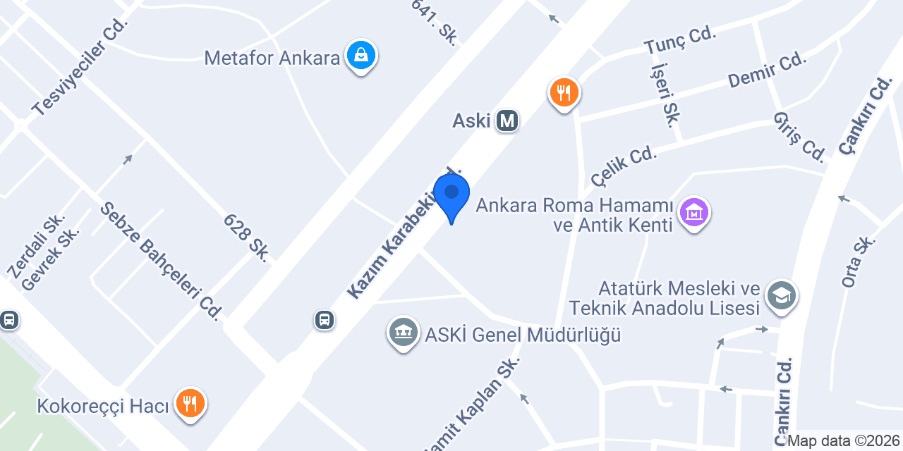 Yamanlar Oto Ekspertiz Altındağ Kazımkarabekir Şubesi konumu