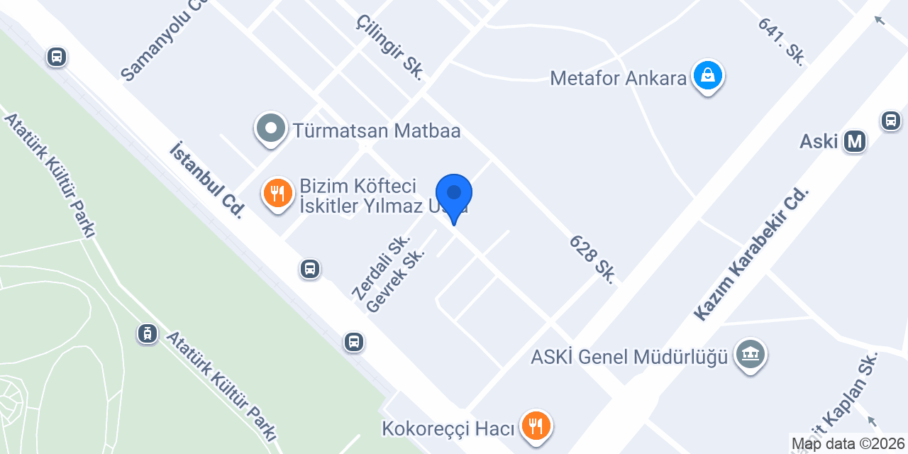Matbaak konumu