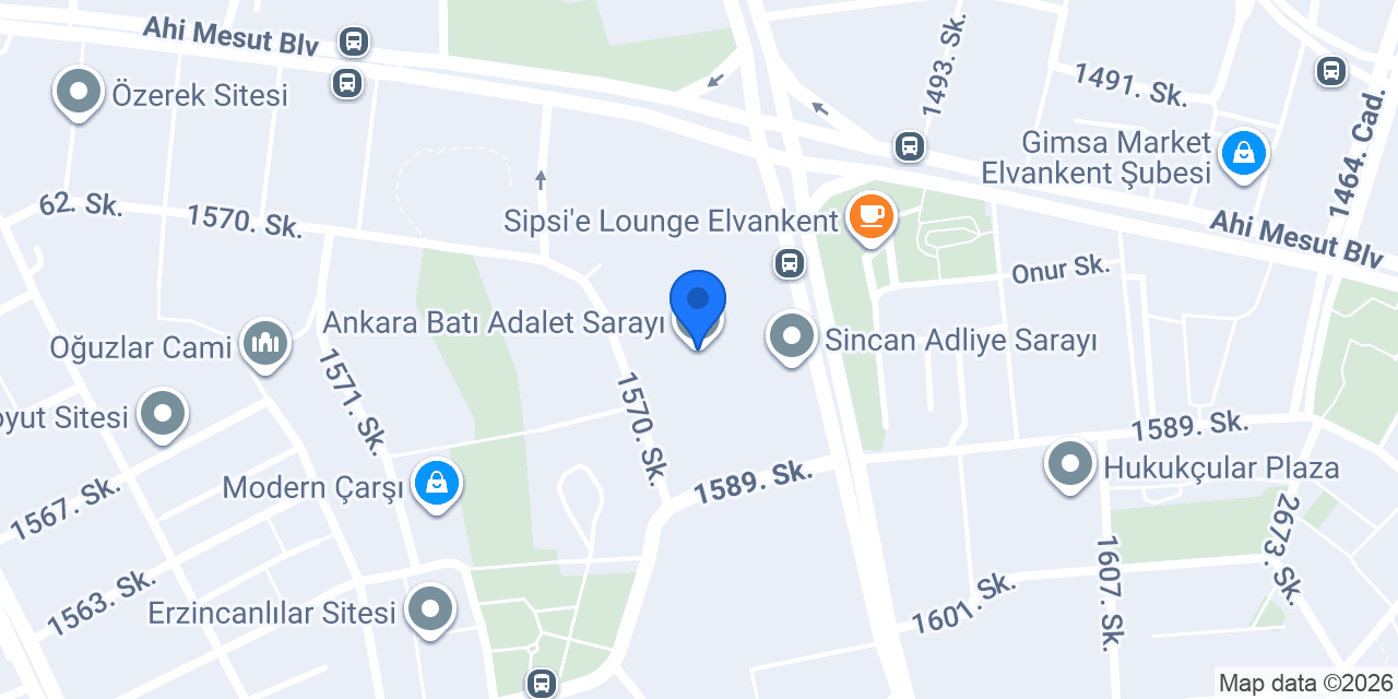 Ankara Batı Adalet Sarayı konumu