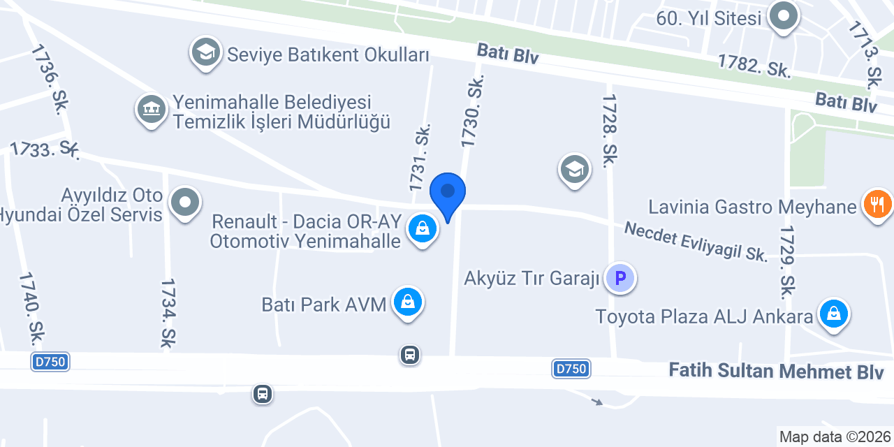 Viev Mobilya - Batıpark Şube konumu