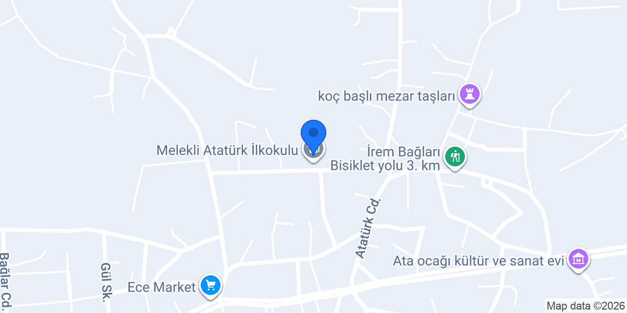 Melekli Atatürk İlkokulu konumu