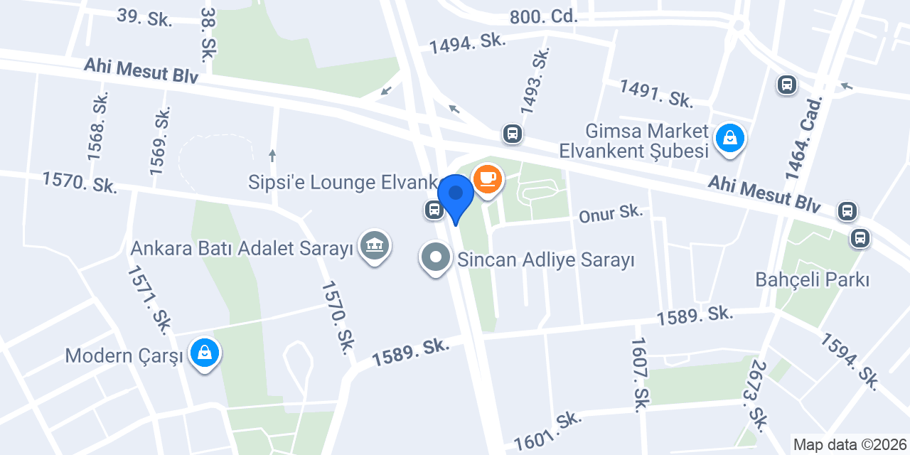 Elvankent Adliye Taksi konumu