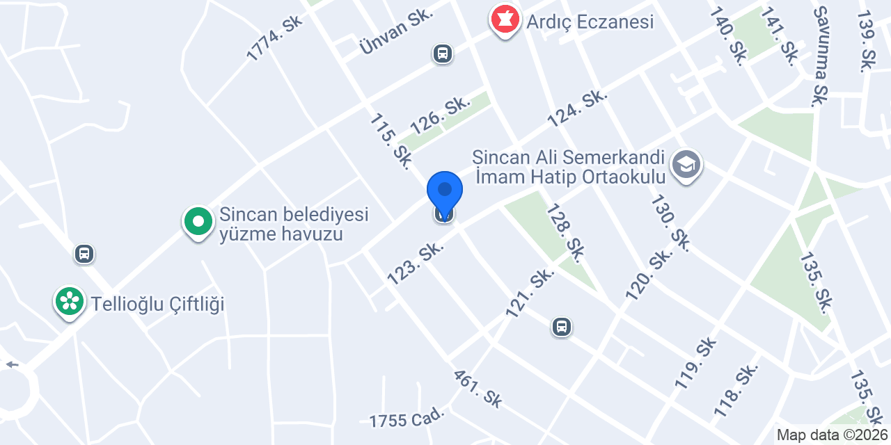 Abant su Sincan OSB. konumu