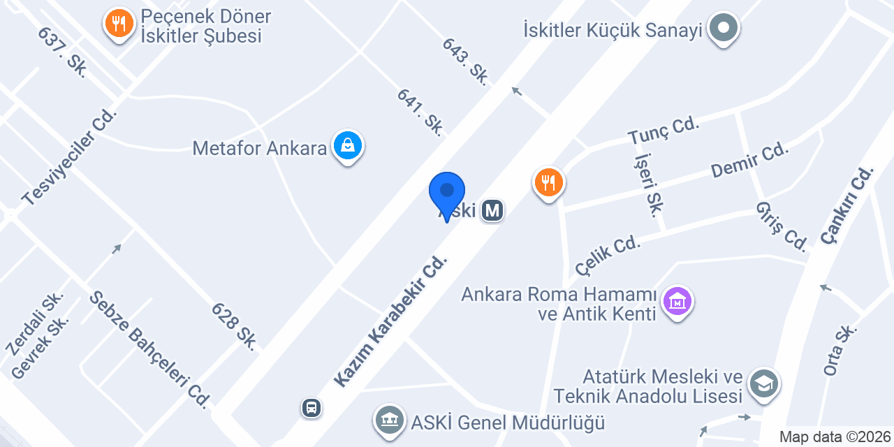Türkiye İş Bankası Kazım Karabekir/Ankara Şubesi konumu