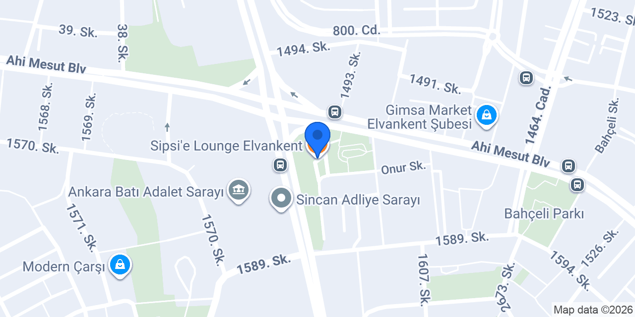 Sipsi'e Lounge Elvankent konumu