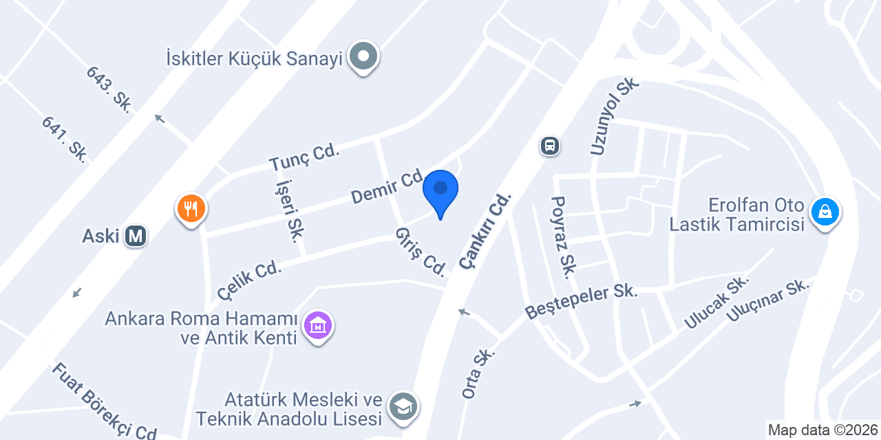 Öz Kısmet Teknik Makina - Ulus Şubesi konumu