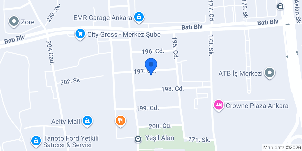 MYK Mesleki Yeterlilik Belgesi Ankara (CTR) konumu