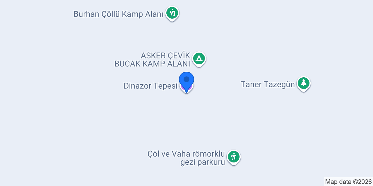 Dinazor Tepesi konumu