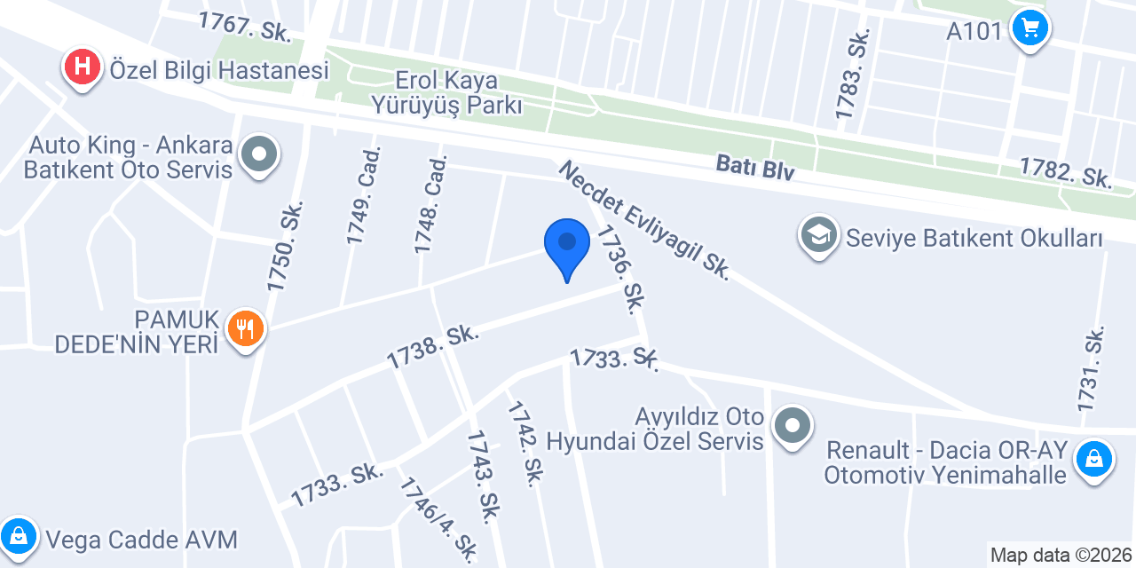 Çetin Garage konumu