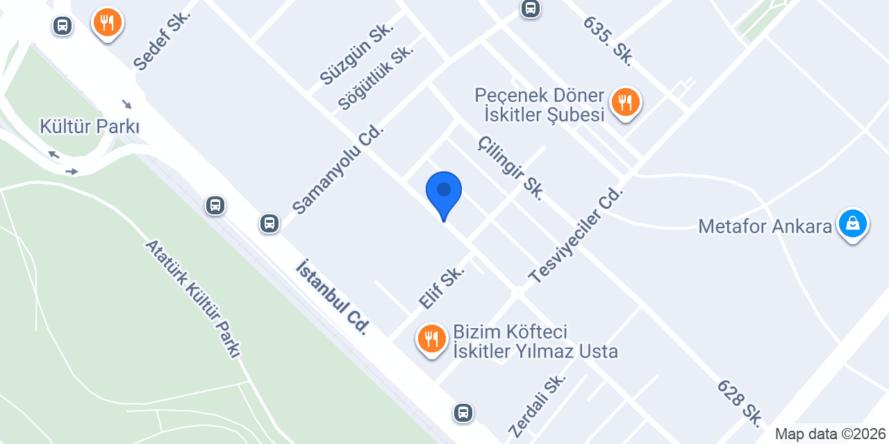 Çinar Ford Yedek Parça konumu