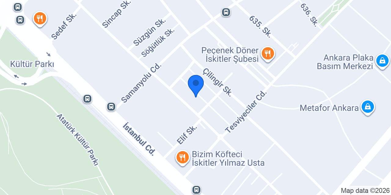 Umut Şase Atölyesi konumu