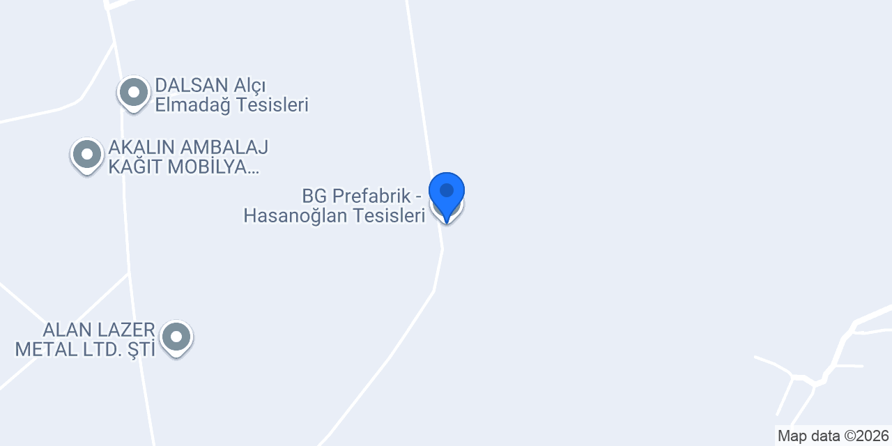 BG Prefabrik - Hasanoğlan Tesisleri konumu