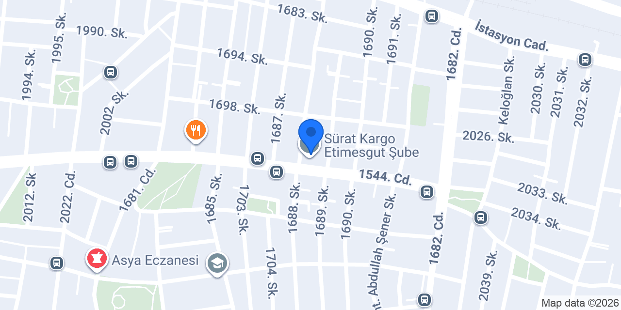 Sürat Kargo Etimesgut Şube konumu