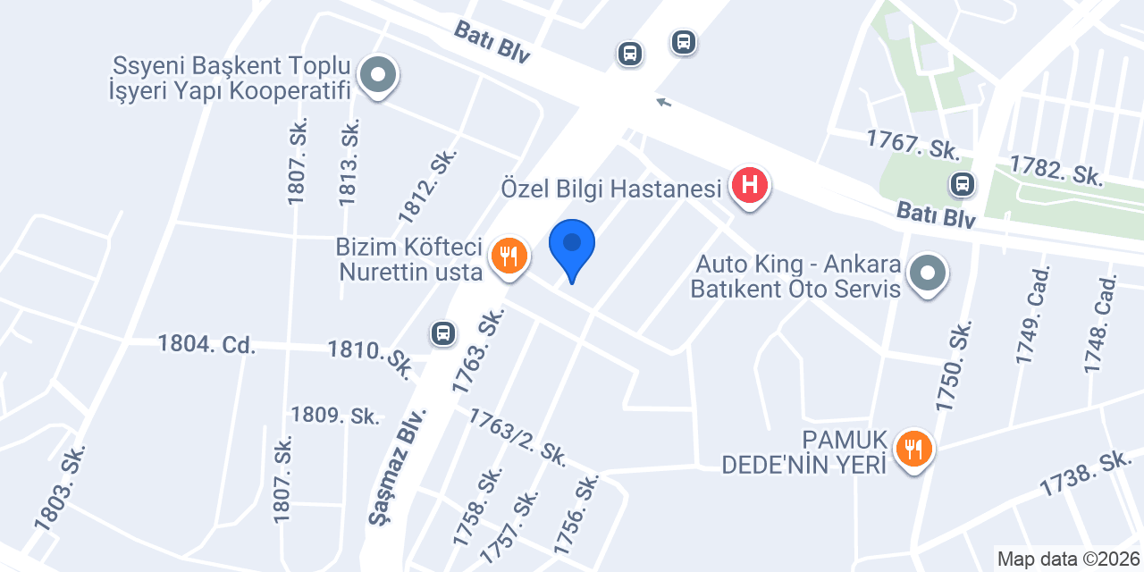 Çınar Özel Servis Ankara konumu