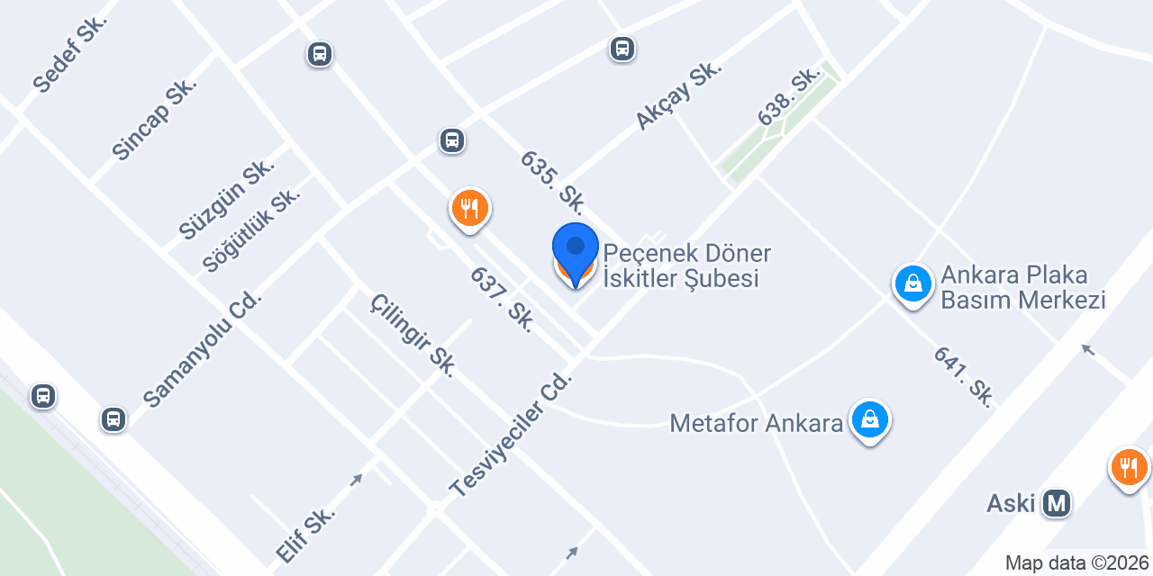 Peçenek Döner İskitler Şubesi konumu