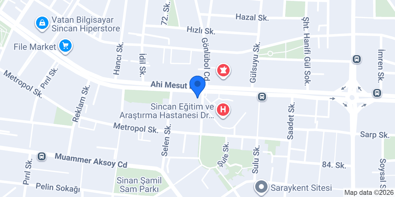 Sincan Sağlık Eczanesi konumu