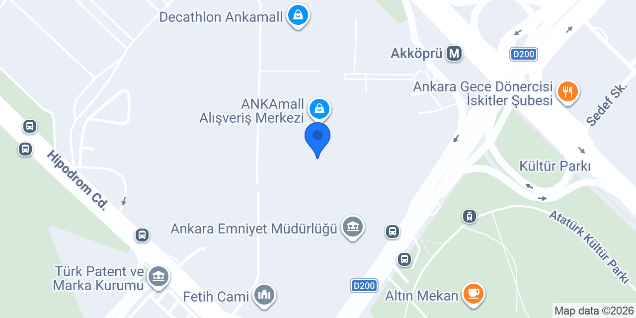 Emo Optik Ankamall AVM konumu