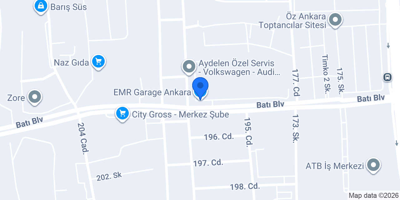 EMR Garage Ankara konumu