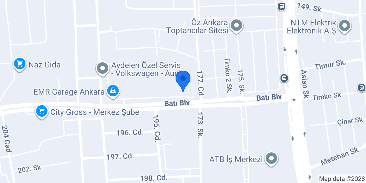 Halkbank Batı Bulvarı Şubesi konumu