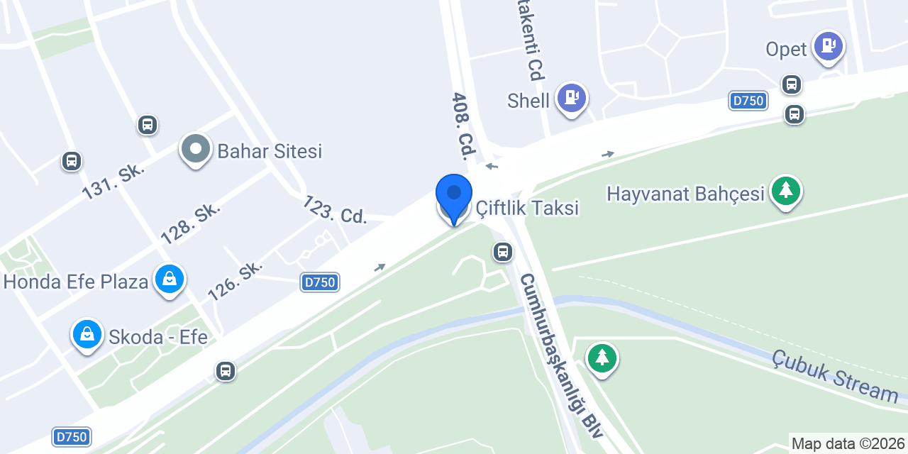Çiftlik Taksi konumu