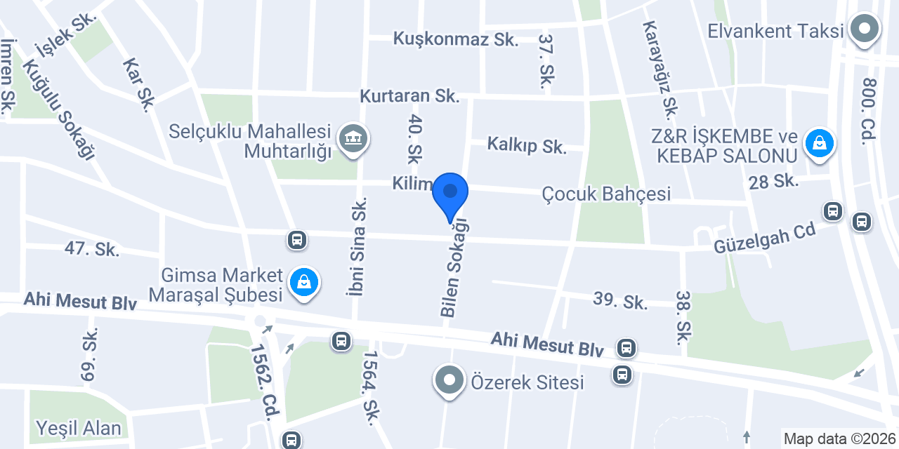 Enes Süpermarket konumu