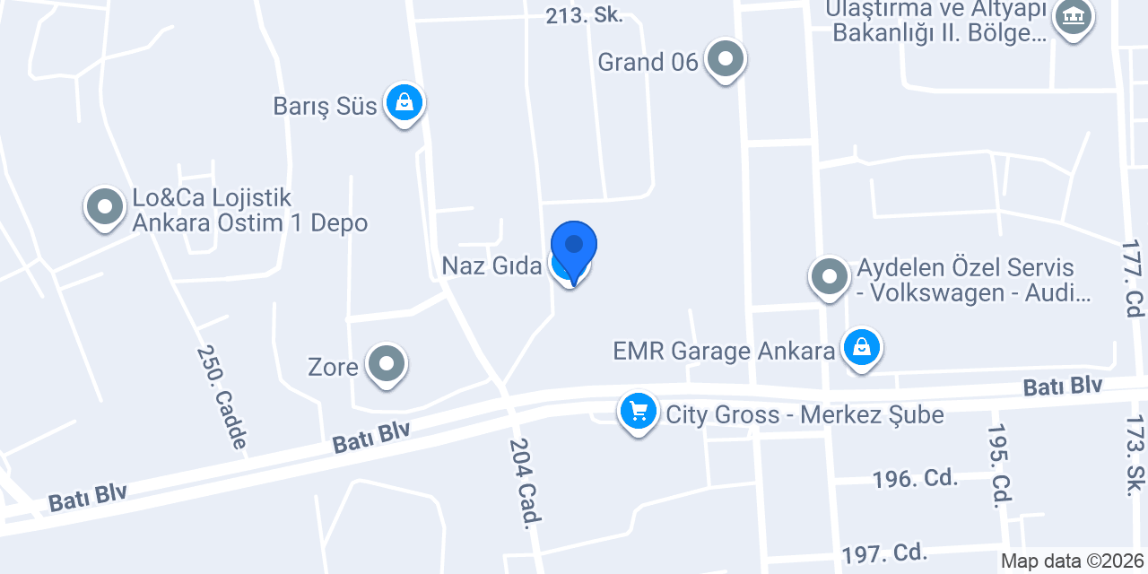 Naz Gıda konumu