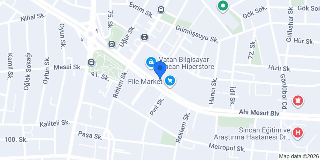 Ovalı Etliekmek Sincan konumu