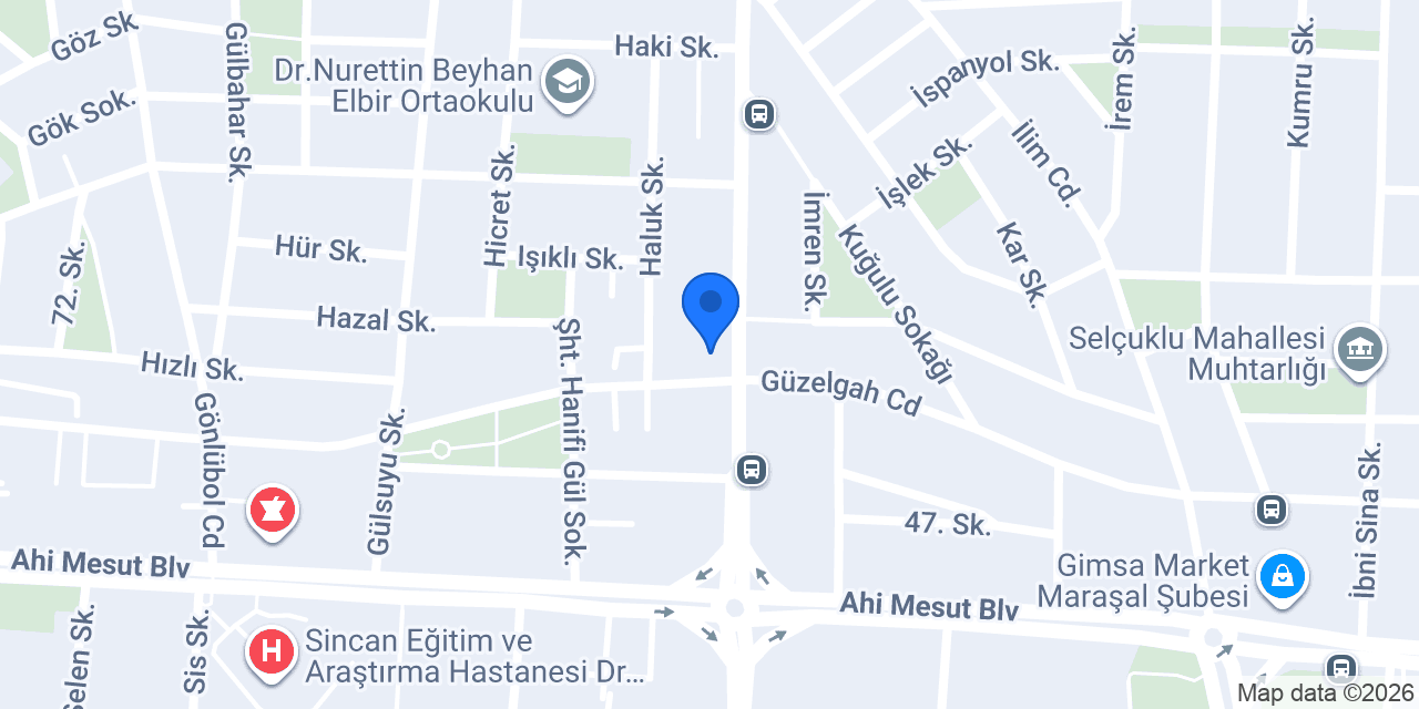 Özel lotus ağız ve diş sağlığı polikliniği Sincan şubesi konumu