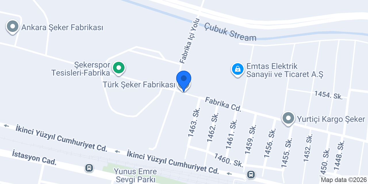 Türk Şeker Fabrikası konumu