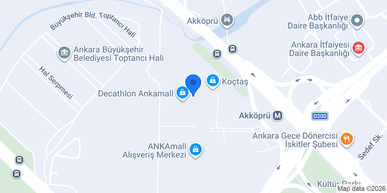 YapıKredi Ankamall Şubesi konumu