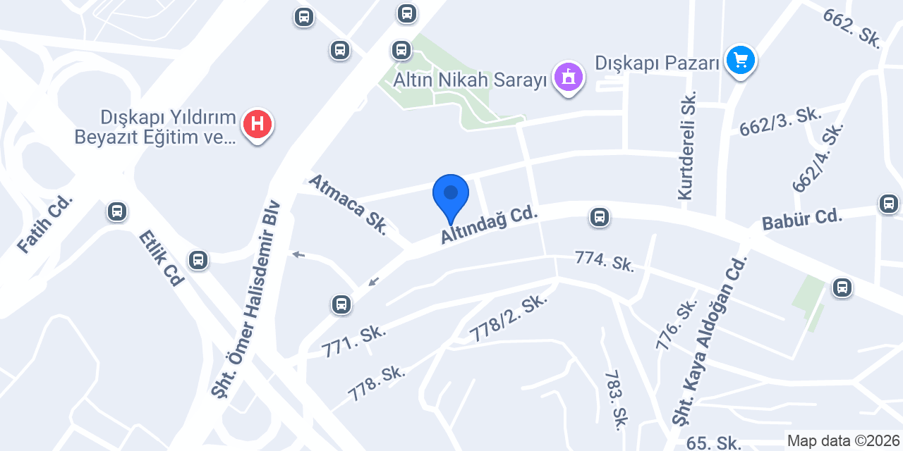 Koray Pansiyon Dışkapı konumu