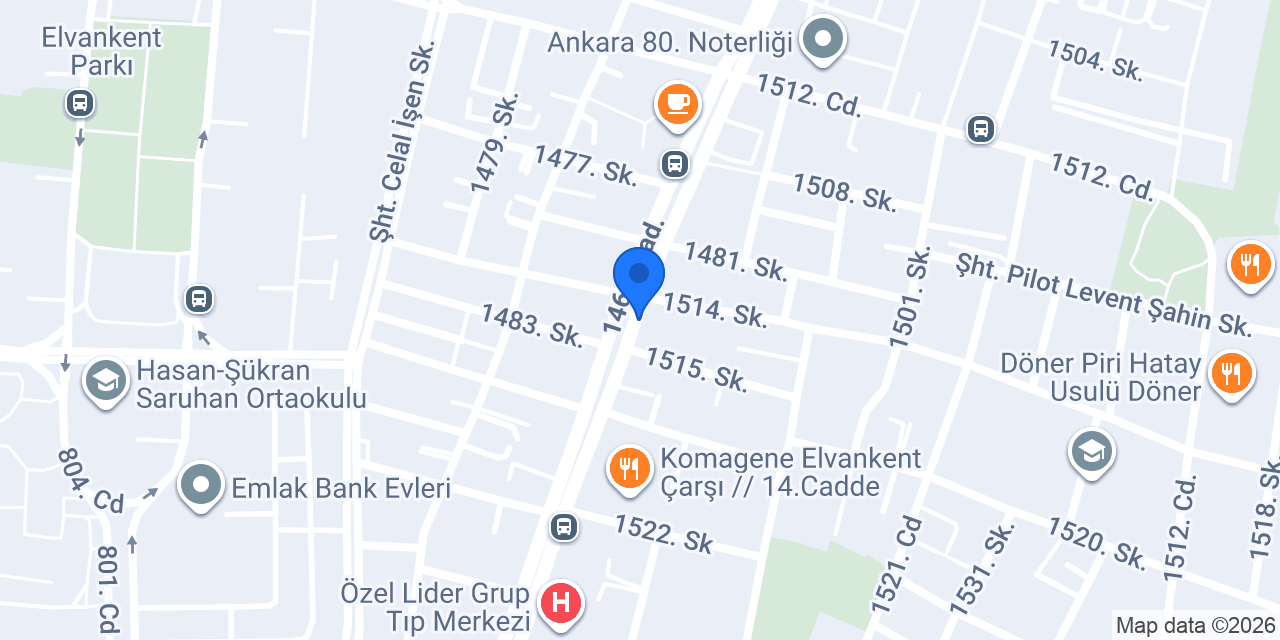 Ziraat Bankası Elvankent Şubesi konumu