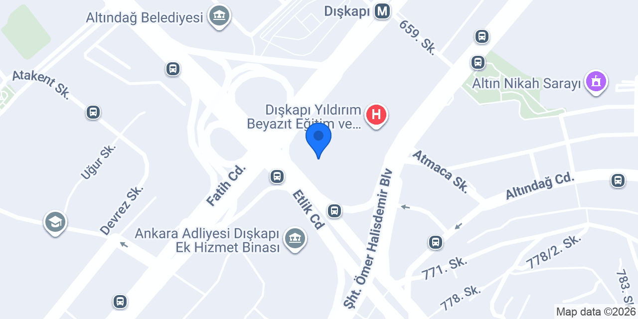 Dışkapı Uzman Erbaş Misafirhanesi konumu