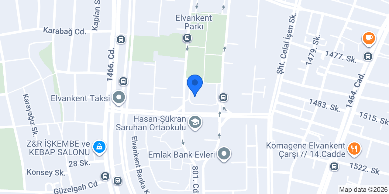 Pan Çiğ Köfte Elvankent konumu