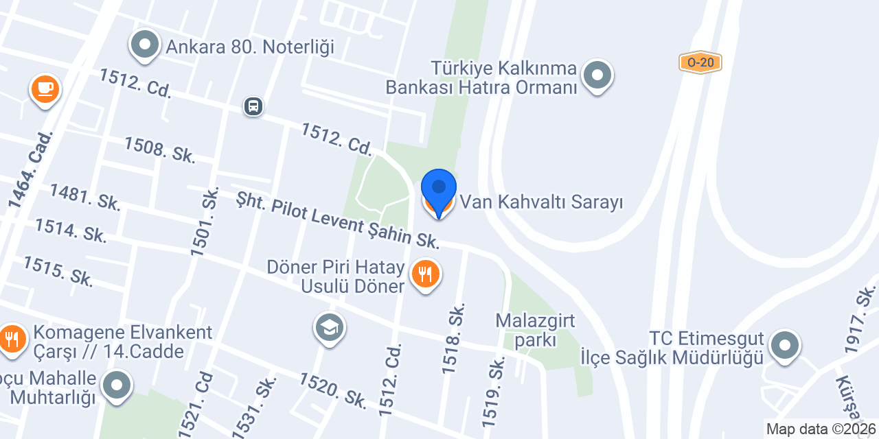 Van Kahvaltı Sarayı konumu
