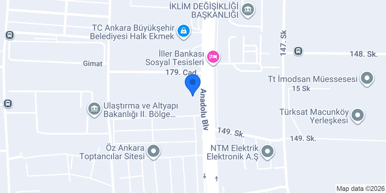 GENEL SERVİS Ankara Şube konumu