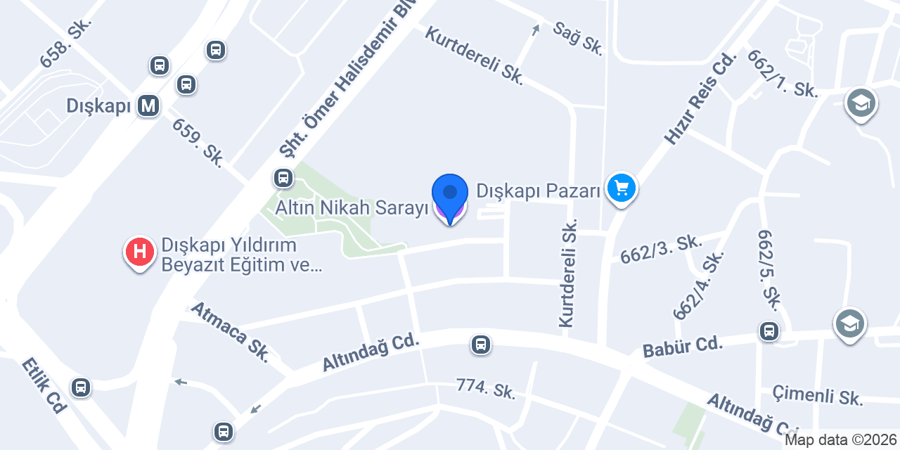 Altın Nikah Sarayı konumu