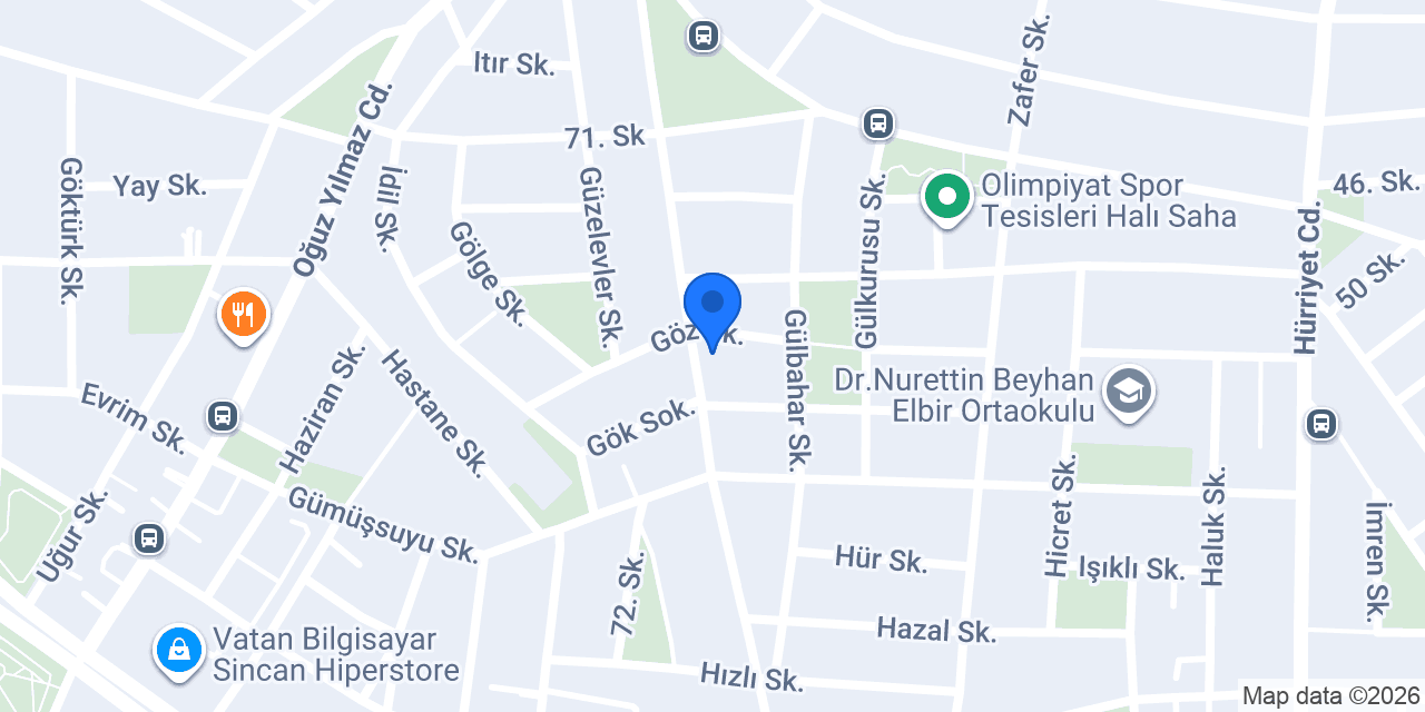 Tuğra Kitabevi Sincan konumu